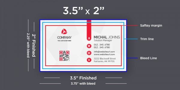 Business Card Size In Pixels Inches Millimeter With Examples