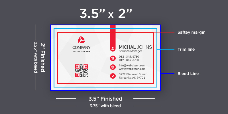 Business Card Size In Pixels Inches Millimeter With Examples